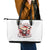 Skull Santa Claus Leather Tote Bag I Heard Santa On The Roof So I Turned On Fireplace - Wonder Print Shop