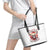 Skull Santa Claus Leather Tote Bag I Heard Santa On The Roof So I Turned On Fireplace - Wonder Print Shop