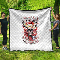 Skull Santa Claus Quilt I Heard Santa On The Roof So I Turned On Fireplace - Wonder Print Shop