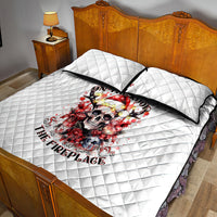 Skull Santa Claus Quilt Bed Set I Heard Santa On The Roof So I Turned On Fireplace - Wonder Print Shop