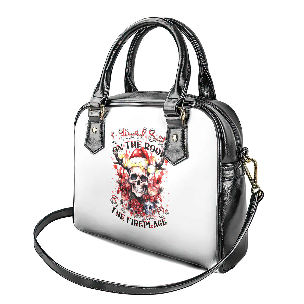 skull-santa-claus-shoulder-handbag-i-heard-santa-on-the-roof-so-i-turned-on-fireplace