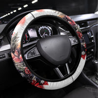 Skull Santa Claus Steering Wheel Cover I Heard Santa On The Roof So I Turned On Fireplace - Wonder Print Shop
