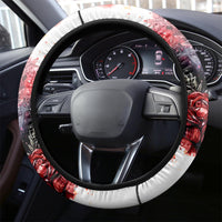 Skull Santa Claus Steering Wheel Cover I Heard Santa On The Roof So I Turned On Fireplace - Wonder Print Shop