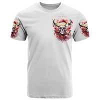 Skull Santa Claus T Shirt I Heard Santa On The Roof So I Turned On Fireplace - Wonder Print Shop