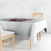 Skull Santa Claus Tablecloth I Heard Santa On The Roof So I Turned On Fireplace - Wonder Print Shop