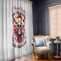Skull Santa Claus Window Curtain I Heard Santa On The Roof So I Turned On Fireplace - Wonder Print Shop