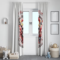 Skull Santa Claus Window Curtain I Heard Santa On The Roof So I Turned On Fireplace - Wonder Print Shop