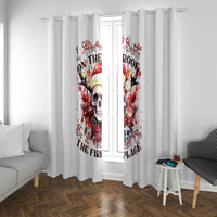 Skull Santa Claus Window Curtain I Heard Santa On The Roof So I Turned On Fireplace - Wonder Print Shop
