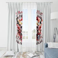 Skull Santa Claus Window Curtain I Heard Santa On The Roof So I Turned On Fireplace - Wonder Print Shop
