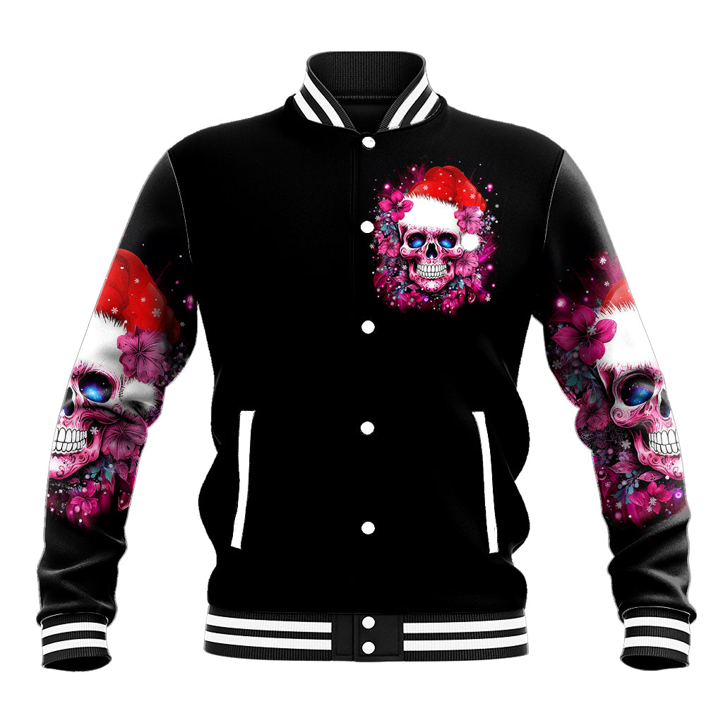 Skull Santa Claus Baseball Jacket I'm So Good Santa Came Juice - Wonder Print Shop