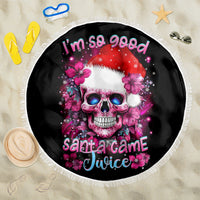 Skull Santa Claus Beach Blanket I'm So Good Santa Came Juice - Wonder Print Shop