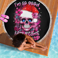 Skull Santa Claus Beach Blanket I'm So Good Santa Came Juice - Wonder Print Shop