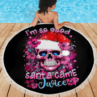 Skull Santa Claus Beach Blanket I'm So Good Santa Came Juice - Wonder Print Shop