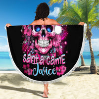 Skull Santa Claus Beach Blanket I'm So Good Santa Came Juice - Wonder Print Shop