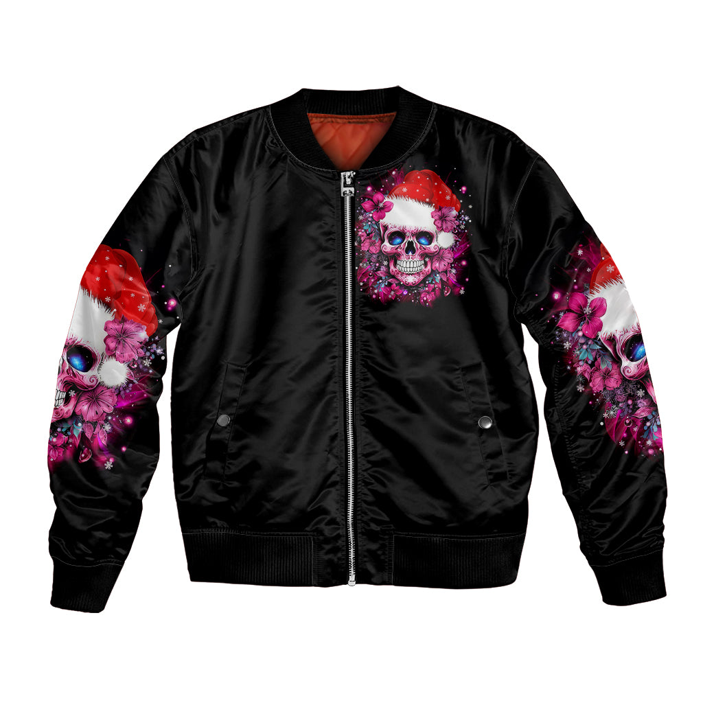 Skull Santa Claus Bomber Jacket I'm So Good Santa Came Juice - Wonder Print Shop