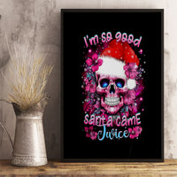 Skull Santa Claus Canvas Wall Art I'm So Good Santa Came Juice - Wonder Print Shop