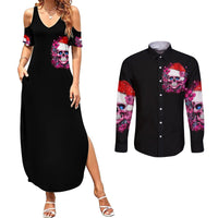 Skull Santa Claus Couples Matching Summer Maxi Dress and Long Sleeve Button Shirt I'm So Good Santa Came Juice - Wonder Print Shop