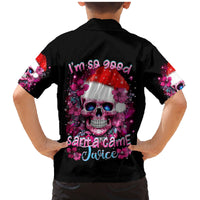 Skull Santa Claus Family Matching Mermaid Dress and Hawaiian Shirt I'm So Good Santa Came Juice - Wonder Print Shop