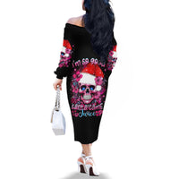 Skull Santa Claus Family Matching Off Shoulder Long Sleeve Dress and Hawaiian Shirt I'm So Good Santa Came Juice - Wonder Print Shop