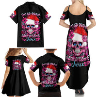 Skull Santa Claus Family Matching Summer Maxi Dress and Hawaiian Shirt I'm So Good Santa Came Juice - Wonder Print Shop
