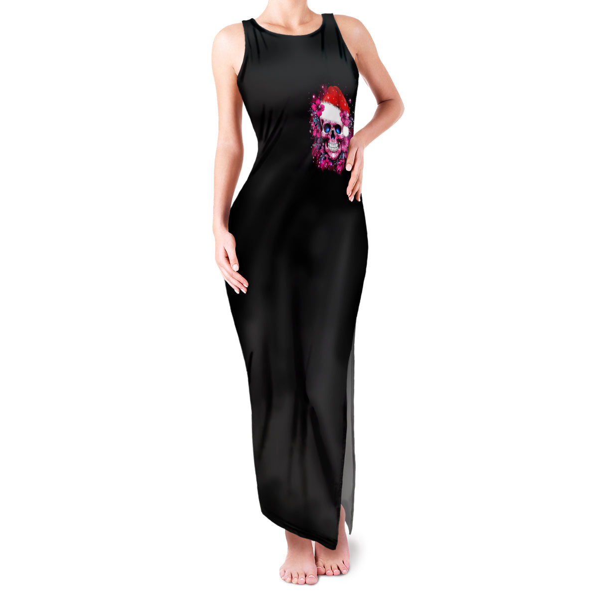 Skull Santa Claus Family Matching Tank Maxi Dress and Hawaiian Shirt I'm So Good Santa Came Juice - Wonder Print Shop