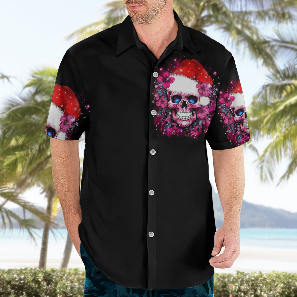 Skull Santa Claus Hawaiian Shirt I'm So Good Santa Came Juice - Wonder Print Shop