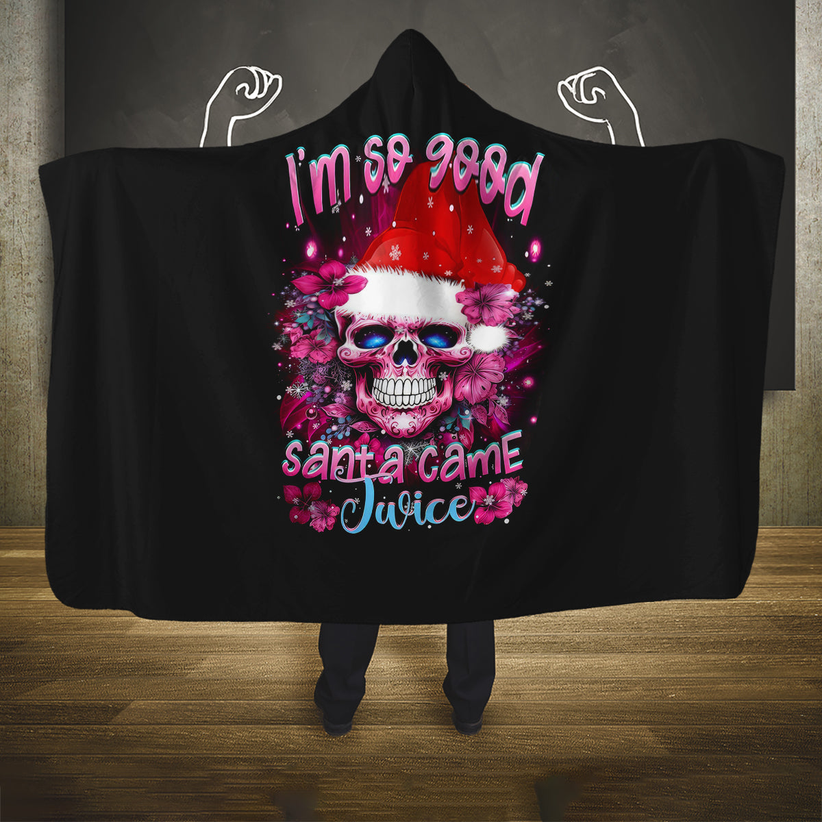 skull-santa-claus-hooded-blanket-im-so-good-santa-came-juice
