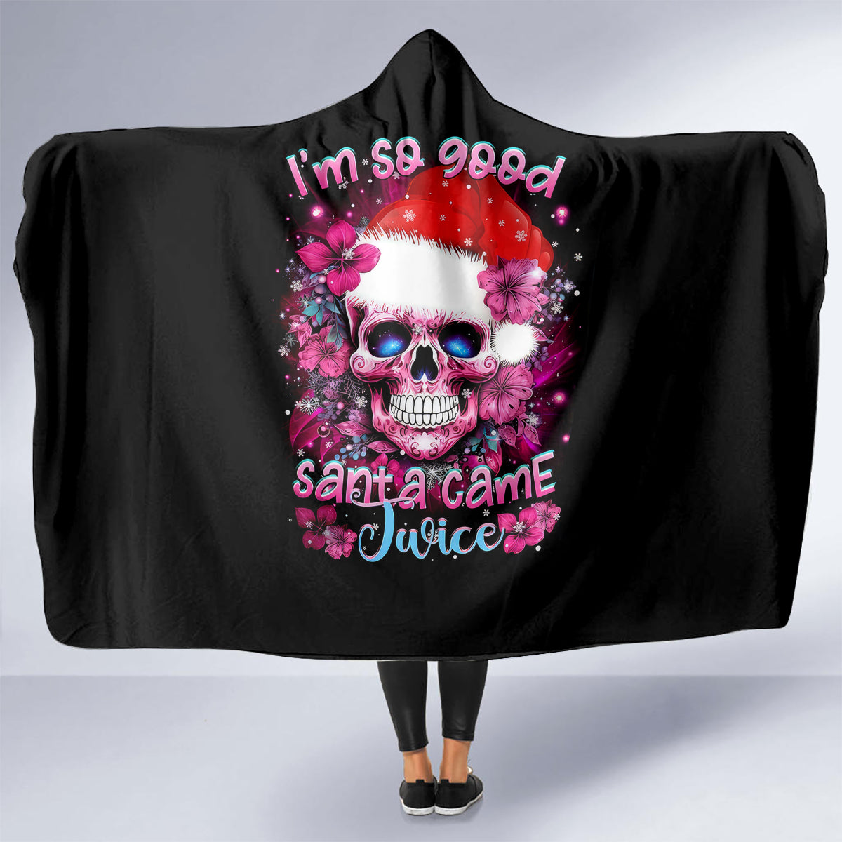 skull-santa-claus-hooded-blanket-im-so-good-santa-came-juice