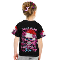 Skull Santa Claus Kid T Shirt I'm So Good Santa Came Juice - Wonder Print Shop