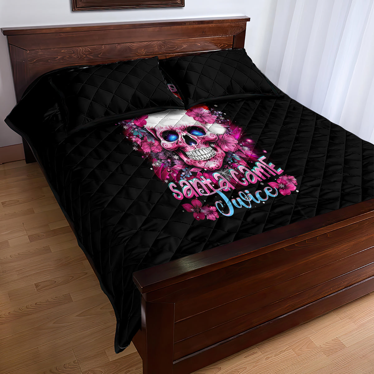 Skull Santa Claus Quilt Bed Set I'm So Good Santa Came Juice - Wonder Print Shop