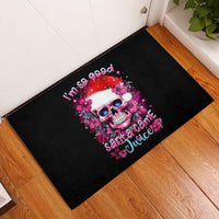 Skull Santa Claus Rubber Doormat I'm So Good Santa Came Juice - Wonder Print Shop