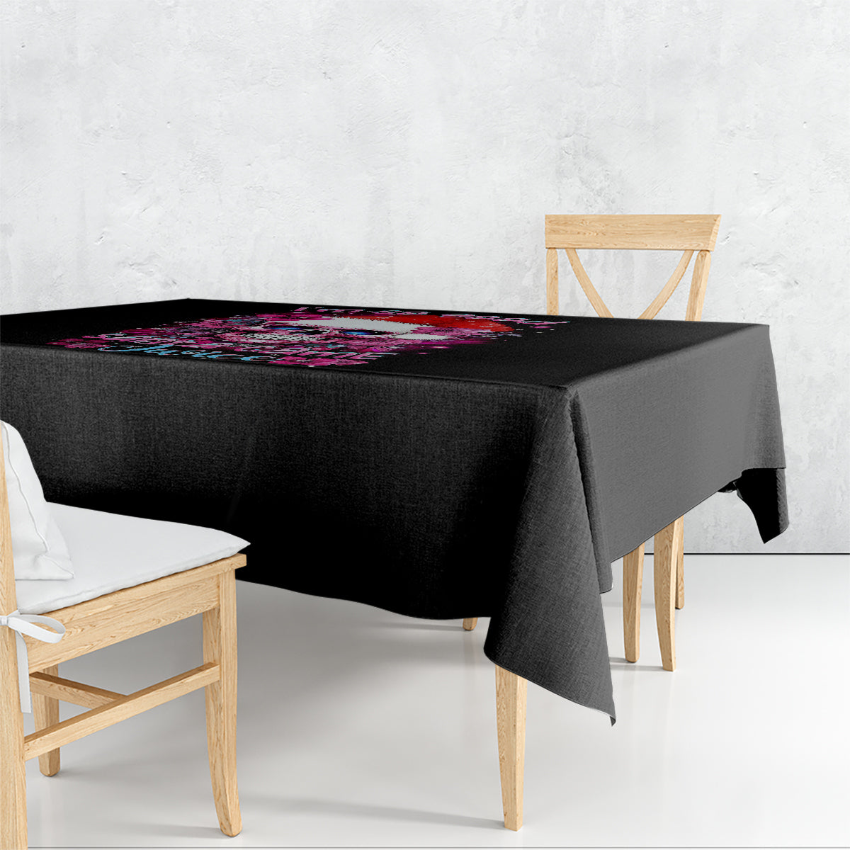Skull Santa Claus Tablecloth I'm So Good Santa Came Juice - Wonder Print Shop