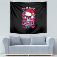 Skull Santa Claus Tapestry I'm So Good Santa Came Juice - Wonder Print Shop