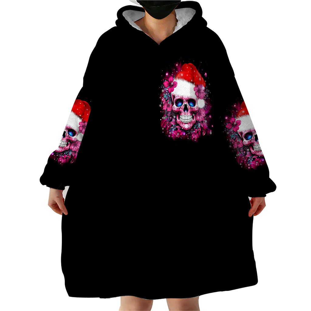 Skull Santa Claus Wearable Blanket Hoodie I'm So Good Santa Came Juice - Wonder Print Shop