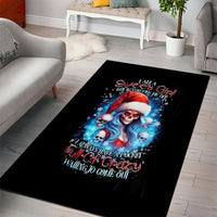 Skull Santa Girl Area Rug Iam A Sweet Girl But If You Piss Me Off, I Alway Full Of Crazy - Wonder Print Shop