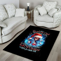 Skull Santa Girl Area Rug Iam A Sweet Girl But If You Piss Me Off, I Alway Full Of Crazy - Wonder Print Shop