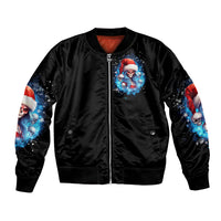 Skull Santa Girl Bomber Jacket Iam A Sweet Girl But If You Piss Me Off, I Alway Full Of Crazy - Wonder Print Shop