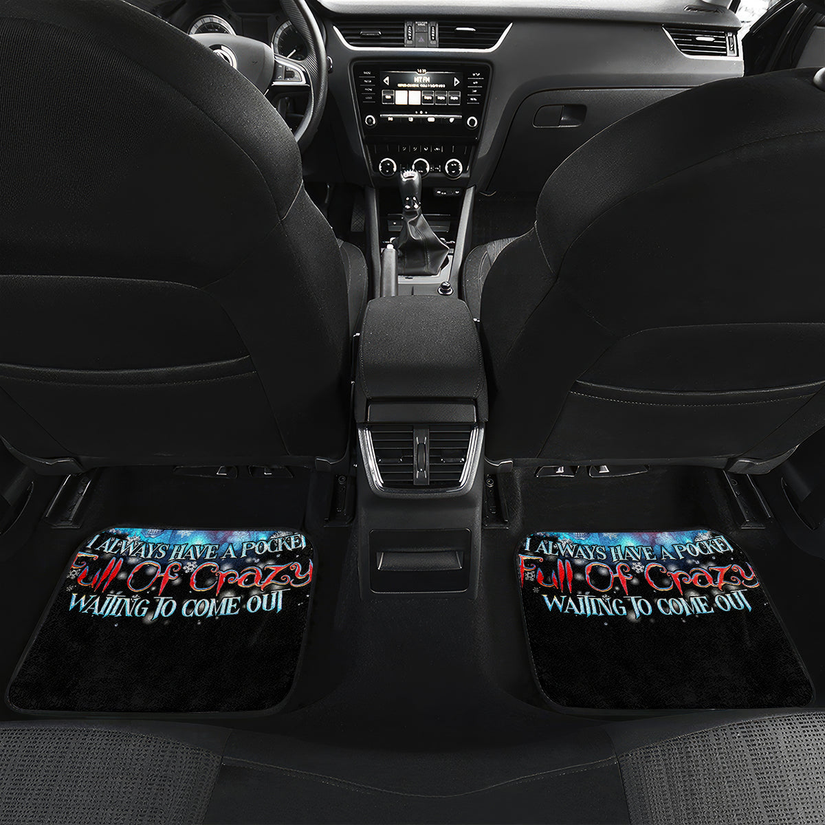 Skull Santa Girl Car Mats Iam A Sweet Girl But If You Piss Me Off, I Alway Full Of Crazy - Wonder Print Shop