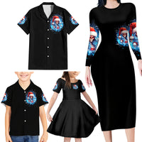 Skull Santa Girl Family Matching Long Sleeve Bodycon Dress and Hawaiian Shirt Iam A Sweet Girl But If You Piss Me Off, I Alway Full Of Crazy - Wonder Print Shop