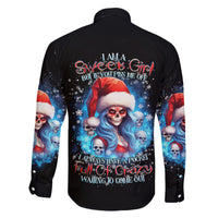 Skull Santa Girl Family Matching Long Sleeve Bodycon Dress and Hawaiian Shirt Iam A Sweet Girl But If You Piss Me Off, I Alway Full Of Crazy - Wonder Print Shop