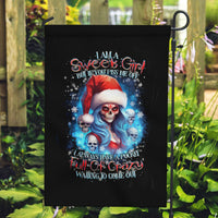 Skull Santa Girl Garden Flag Iam A Sweet Girl But If You Piss Me Off, I Alway Full Of Crazy - Wonder Print Shop