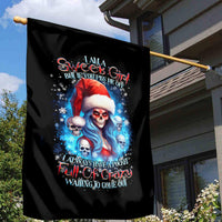 Skull Santa Girl Garden Flag Iam A Sweet Girl But If You Piss Me Off, I Alway Full Of Crazy - Wonder Print Shop