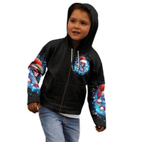 Skull Santa Girl Kid Hoodie Iam A Sweet Girl But If You Piss Me Off, I Alway Full Of Crazy - Wonder Print Shop