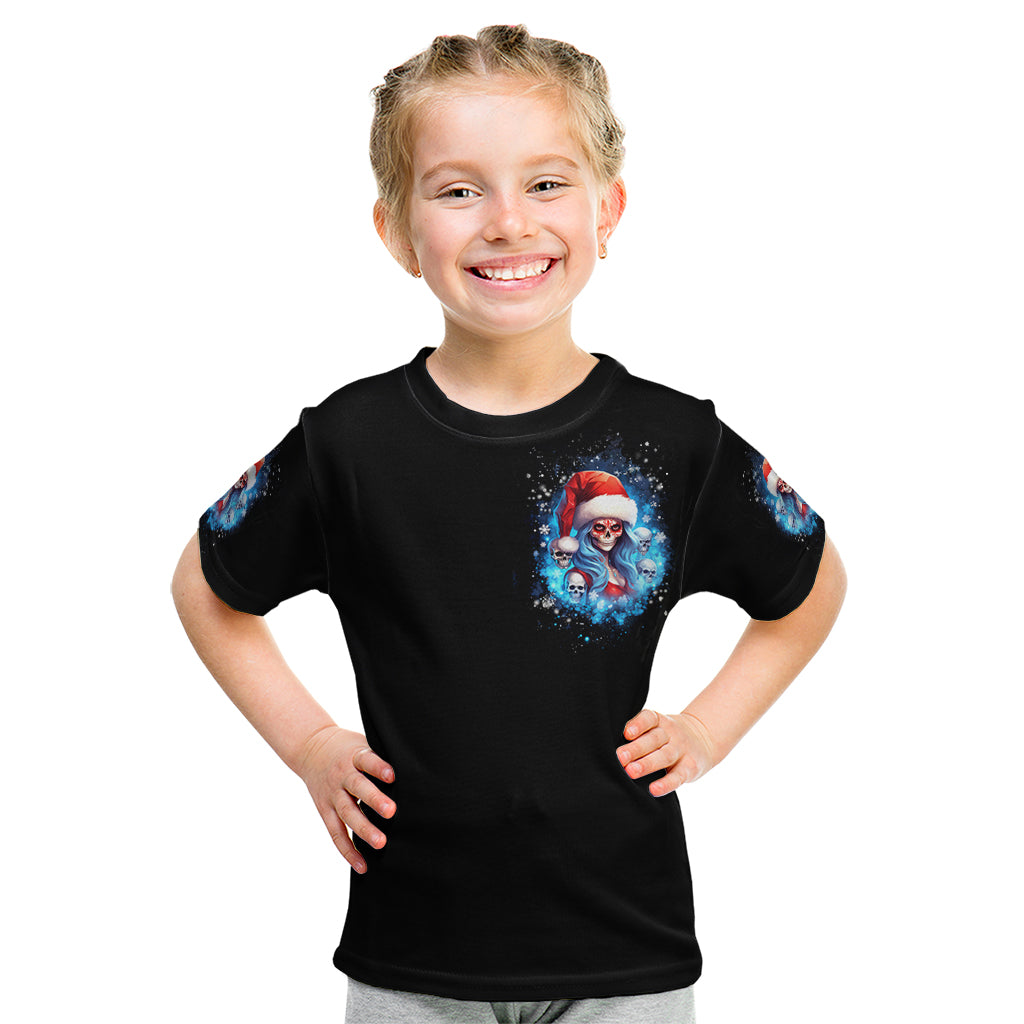 Skull Santa Girl Kid T Shirt Iam A Sweet Girl But If You Piss Me Off, I Alway Full Of Crazy - Wonder Print Shop