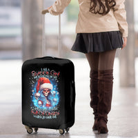 Skull Santa Girl Luggage Cover Iam A Sweet Girl But If You Piss Me Off, I Alway Full Of Crazy - Wonder Print Shop