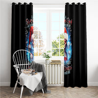 Skull Santa Girl Window Curtain Iam A Sweet Girl But If You Piss Me Off, I Alway Full Of Crazy - Wonder Print Shop