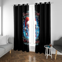 Skull Santa Girl Window Curtain Iam A Sweet Girl But If You Piss Me Off, I Alway Full Of Crazy - Wonder Print Shop