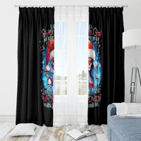 Skull Santa Girl Window Curtain Iam A Sweet Girl But If You Piss Me Off, I Alway Full Of Crazy - Wonder Print Shop