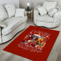 Skeleton Santa Claus Area Rug I'm Just Here For The Ho Ho Ho - Wonder Print Shop