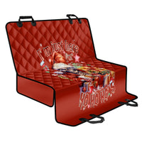 Skeleton Santa Claus Back Car Seat Cover I'm Just Here For The Ho Ho Ho - Wonder Print Shop
